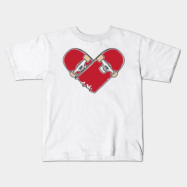 Heartboard Kids T-Shirt by quilimo